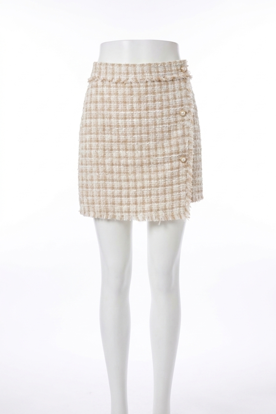 NEW BLU PEPPER theresa mini skirt in cream